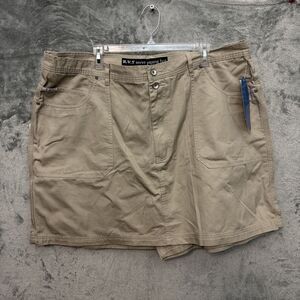 R.V.T. Skort womens sz 24W beige NEW shorts cotton Vintage HONG Kong